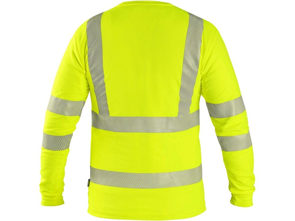 Tričko CXS OLDHAM, dlhý rukáv, výstražné, pánske, žlté